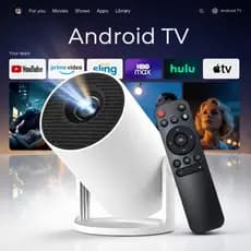 Projetor HY300 Portátil Smart Android 11 4K Ultra HD HDMI Wifi Bluetooth Alto Falante Embutido