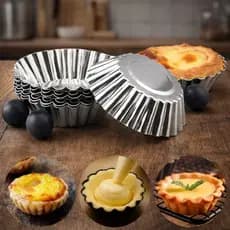 Kit 12 Formas De Empada Inox Forminha Crespa Mini Quiche Tortinha