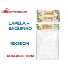 KIT LAPELA + SAQUINHO + ADESIVO PARA LOUSA MAGICA
