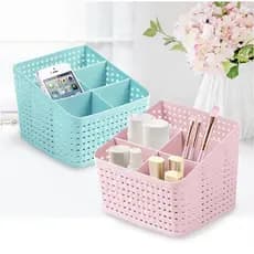 Organizador Multifuncional  de Mesa para Escritório Quarto Porta Canetas Maquiagem