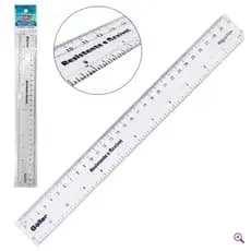 📚✨ Régua Plástica 30cm Transparente Flexível | Escolar, Resistente e Precisa