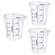 Kit 3 Copos Medidores 100ml Graduado Copinho Culinário Dosador Cozinha