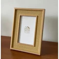 Porta Retrato MDF Com Treliça de palha indiana 10x15