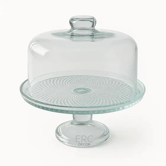Porta Bolo Boleira Vidro Lirio Vitazza 1750