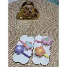 Laço Florzinha Candy-Laço Infantil de pompom. Laço artesanal- laço para bebês e meninas daminhas- Daminhas Laços.