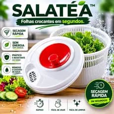 Centrifugador de Salada Manual Escorredor de Verduras Legumes Secagem Rápida Prático Salatéa