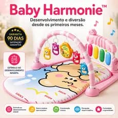 Tapete Infantil Musical Piano Interativo Educativo para Bebê 0 a 12 Meses Multissensorial - ROSA