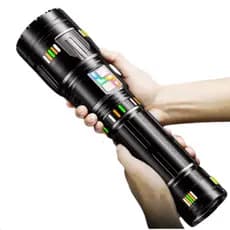 Lanterna Tática Titanium Led Laser Canhão Luz Mais Potente