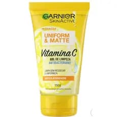 Gel de Limpeza Facial Antibacteriano Garnier Uniform & Matte Vitamina C 150ml