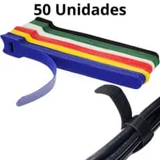 50 Abraçadeiras Reutilizável Fita De Amarrar Cabos , Organizador Com Design De Gancho E Laço