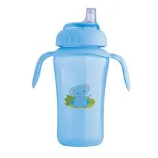 Copo Educativo Azul com Bico de Silicone 330ml Cefisa