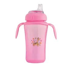 Copo Educativo Rosa com Bico de Silicone 330ml Cefisa