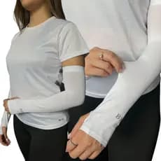 Par de Manguito com Dedeira Proteção Solar UV50 Térmico Bike