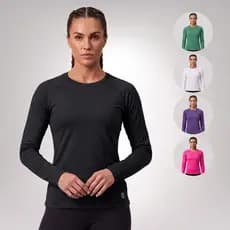 Camiseta Feminina Raglan Manga Longa Proteção UV