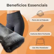 Calça Legging Feminina Flanelada Térmica Peluciada Outono Inverno