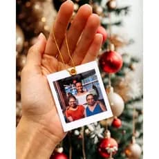 ENVIO RÁPIDO- Mini polaroid para árvore de natal | Mini polaroid com cordão | Mini polaroid Natal