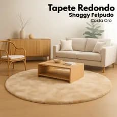 Tapete Redondo Sala Quarto 1Metro Peludo Shaggy Felpudo