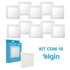 KIT PAINEL EMBUTIR 24W BRANCO FRIO QUADRADO BIVOLT - ELGIN
