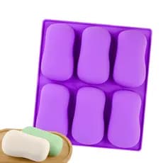 Molde De Silicone Sabonete Artesanal 80g Forma Oval 6 Cavidades Resina Sabão
