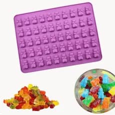 Molde de Silicone Ursinhos Mini Forma Para Goma Gelatina Doces Chocolate Urso Bala DIY