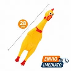 Galinha Frango Mordedor Pet 28cm com Som Brinquedo para Cachorro Resistente