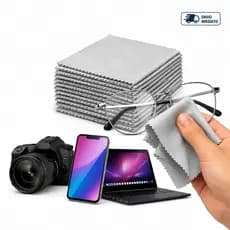 100 Unidades Flanela Microfibra Limpeza Lentes Óculos de sol e de grau Celular Monitor Tela Notebook Multiuso