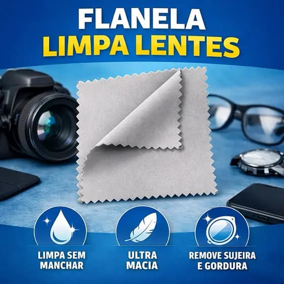 Flanela Microfibra 10/ 20/ 30 ou 50 Unidades Limpa Óculos Celular e Tela  Não Risca Multiuso