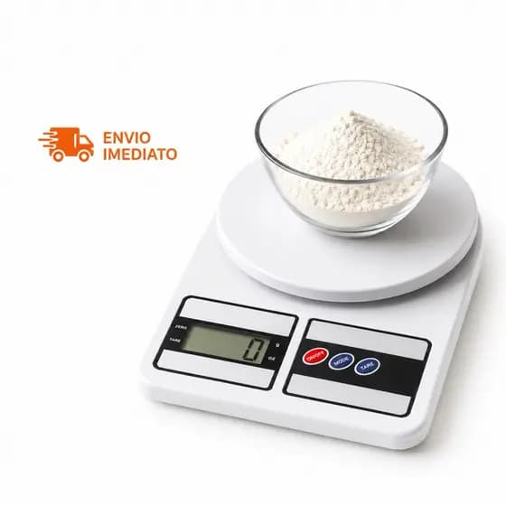 Balança Digital de Cozinha 10kg com Função Tara Alta Precisão Culinária Alimentos e Receitas
