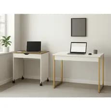 Mesa Para Computador e Notebook Vera ou Escrivaninha Estilo Industrial Estrutura em Aço - Cores