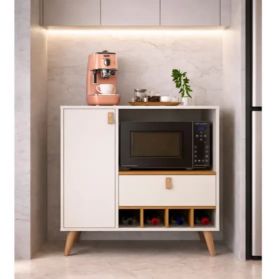Armário Cozinha com Suporte para Micro-ondas Suspenso e com Pés Eder Cores Comprar Moveis em casa