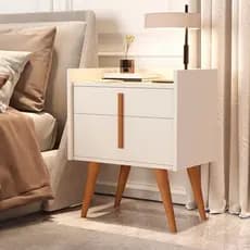 Mesa de cabeceira Luxo 1 e 2 Gavetas Pés Palito Estilo Retrô - Modelos - Comprar móveis para casa