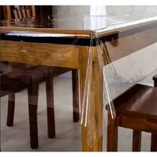 Toalha De Mesa Plastico Transparente Impermeável 1,40 X1,40m
