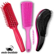 Escovas de Cabelo Desembaraçadora  Polvo + Mágica + Floratta Jacaré