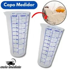 Copo Medidor Graduado Dosador Transparente 500 ml Com Bico Para Receitas Culinária Cozinha
