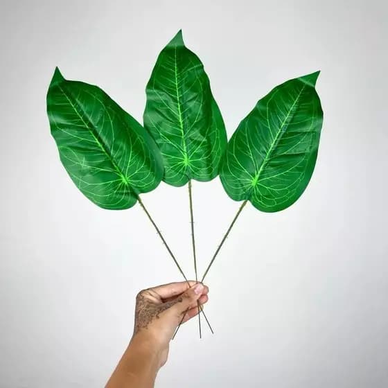 FOLHA DE BANANEIRA ARTIFICIAL KIT DE 10 A 40 UNIDADES OTIMAS PARA DECORAÇÃO - HK803093-