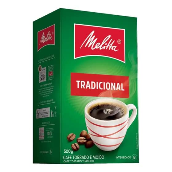 Café Melitta Tradicional 500g Torrado e Moído a Vácuo Sabor Intenso