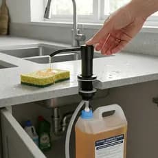Dispenser de embutir Preto Sabonete e Detergente Plastico ABS Premium