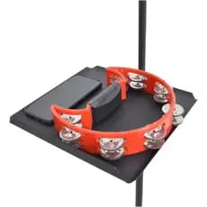Suporte Clamp Bandeja Mesa Apoio 26x28 P/ Pedestal Microfone