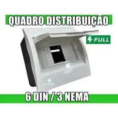 ⚡ Kit Quadro Distribuição 6 Disj Embutir Branco | Caixa Centrinho Elétrico Padrão DIN