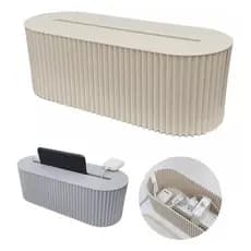 Organizador de Cabos e Fios de Mesa Tomadas Caixa Multiuso Armazenamento