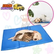 Tapete Refrescante PET Gelado 65x50cm Impermeavel Caes e Gato Gel Nylon Resistente a Arranhoes Verao