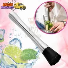 Socador Drinks em Inox Macerador Amassador Bartender Barman Frutas Sucos Profissional Coquetel Amasa