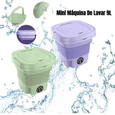 Mini Máquina De Lavar Silenciosa Dobrável Portátil 9 Litros