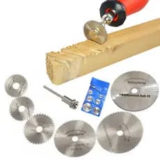 Kit Jogo 7 Peças Mini Disco Serra Circular Micro Retifica Dremel