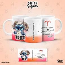 Caneca Personalizada STITCH Signos | Caneca Signos | Caneca do Stitch | Caneca Branca