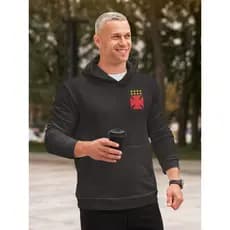 PEÇAS AVULSAS - Blusa de Frio Moletom Capuz e Bolso ou Cropped ou Calça Jogger ou Pantalona ou Short Time Vasco RJ