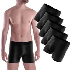 kit 8 Cuecas Preta Boxer Microfibra Premiun Conforto Cueca Box Promoção