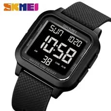 SKMEI 1894 Relógio digital com iluminação LED, resistência à água de 5 bar e exibição da data.