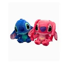Kit Brinquedo de Pelúcia Stitch Angel Filme Disney Fofo 30cm