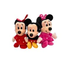 Chaveiro de Pelúcia Mickey e Minnie Para Crianças 12cm